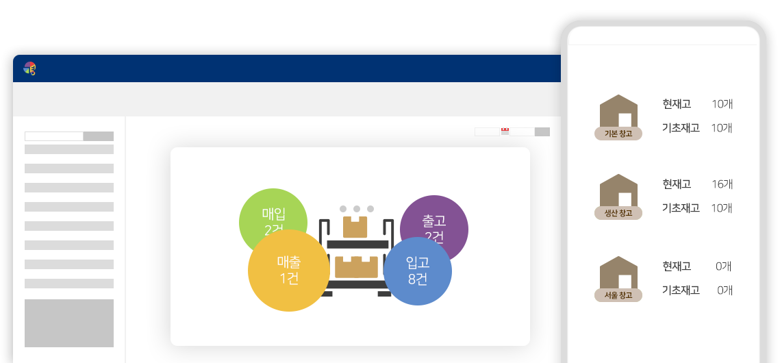 경영이지 프로그램 주요 기능 거래 명세서 이미지