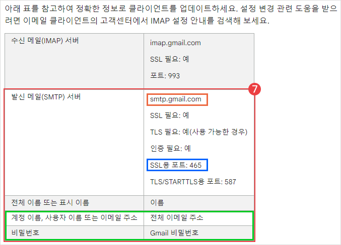 구글 메일 설정 방법 이미지6